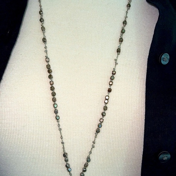 Lucky Brand 18" silver leaf necklace. - Picture 3 of 4